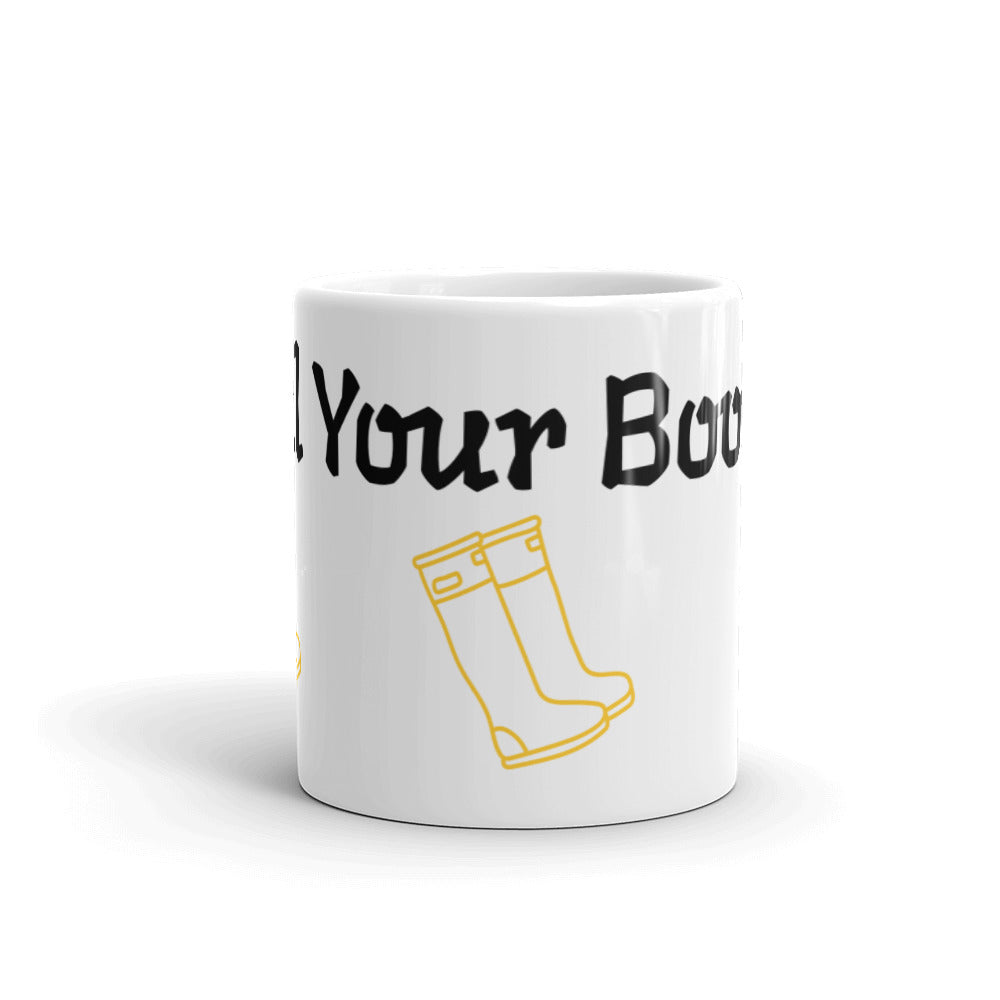 White glossy mug